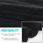 Sinland black sports towel texture close-up