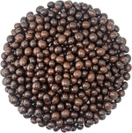 Bulk one pound bag of gourmet milk chocolate espresso treats side angle