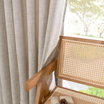 YoungsTex wrinkle free faux linen curtain fold detail
