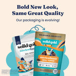 Solid Gold cat meal topper texture and crunchy bits close up