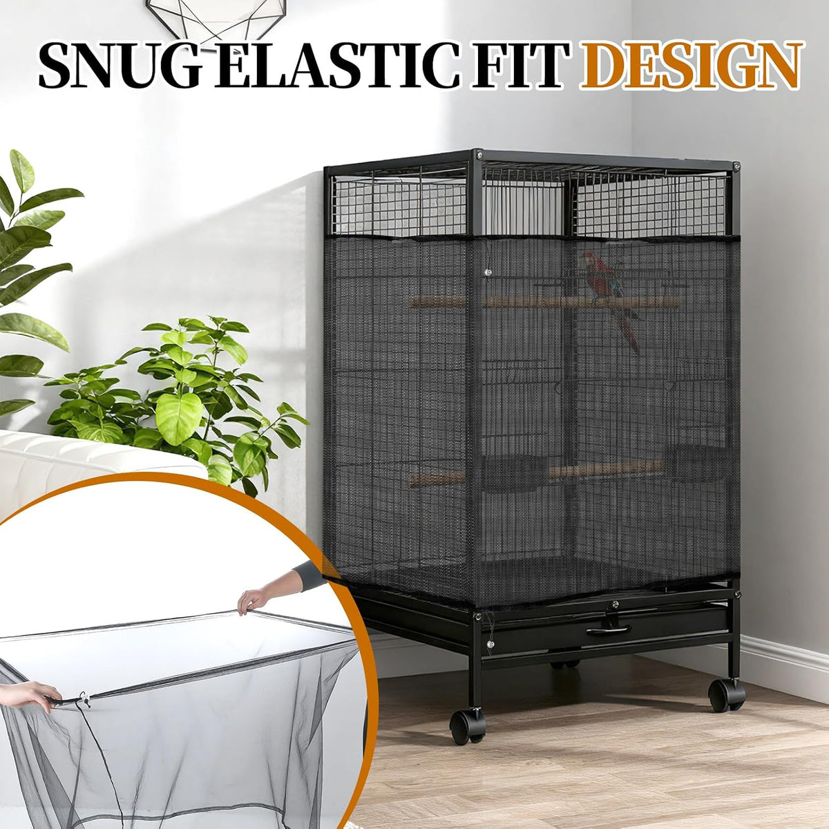 LIQWEI birdcage debris guard splash screen washed and air drying
