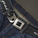 Buckle-Down automotive style metal push button buckle close up