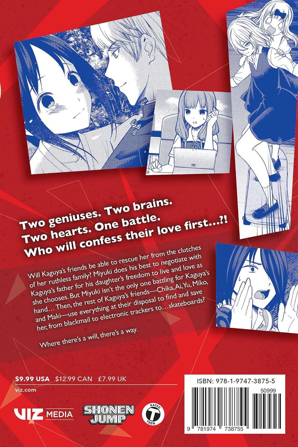 Back cover and spine details of Kaguya-Sama Love Is War Vol 26 manga book