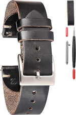 hemsut h Leather Watch Bands for Men, Horween Quick Release Leather Watch Strap Vintage Watch Replacement Wrap of 18mm, 20mm, 22mm - Image 15