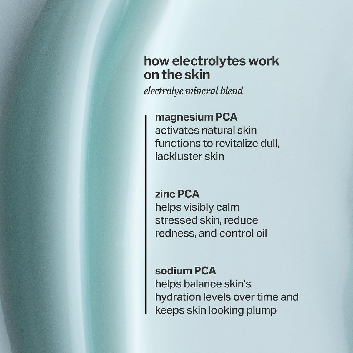 Texture shot of Cocokind lightweight water gel face moisturizer showing fast absorbing formula