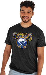 Blue 84 NHL Unisex-Adult NHL Officially Licensed T-Shirt Heathered Black - Image 9