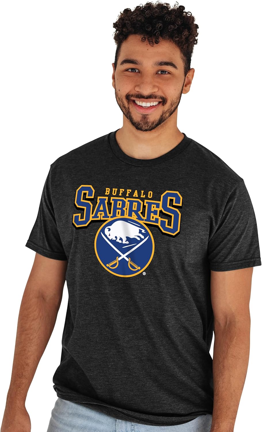 Blue 84 NHL Unisex-Adult NHL Officially Licensed T-Shirt Heathered Black - Image 9