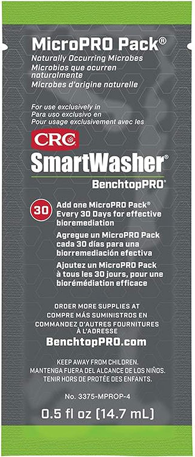 CRC SmartWasher BenchtopPRO MicroPRO Pack front view of 4 pack