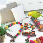 Bissap safe bird cage accessories with metal hanging hooks detail view