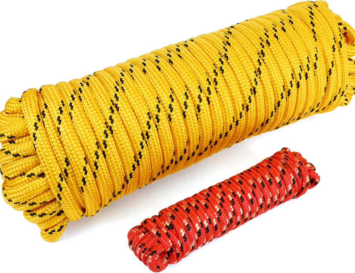 Wellmax Diamond Braid Nylon Rope, 1/2in x 100ft UV Weather Resistant, Blue | High-Strength Diamond Braid Nylon, 1/2 Inch x 100 Ft, UV & Weather Resistant, Blue Rope for Hunting, Marine & Camping - Image 11
