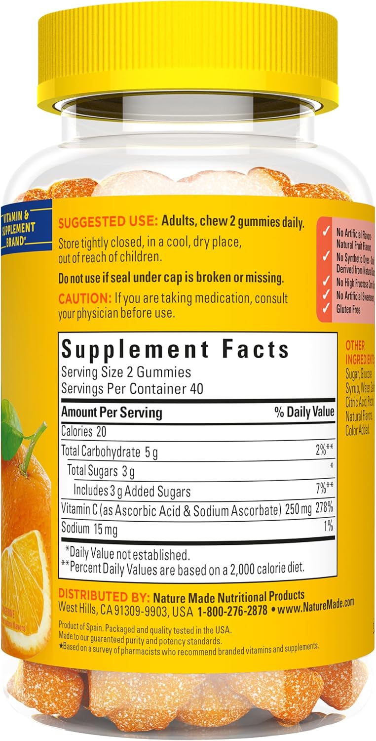 Nature Made vitamin C gummies lifestyle product presentation