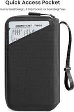 Tomtoc travel organizer highlighting AirTag pocket