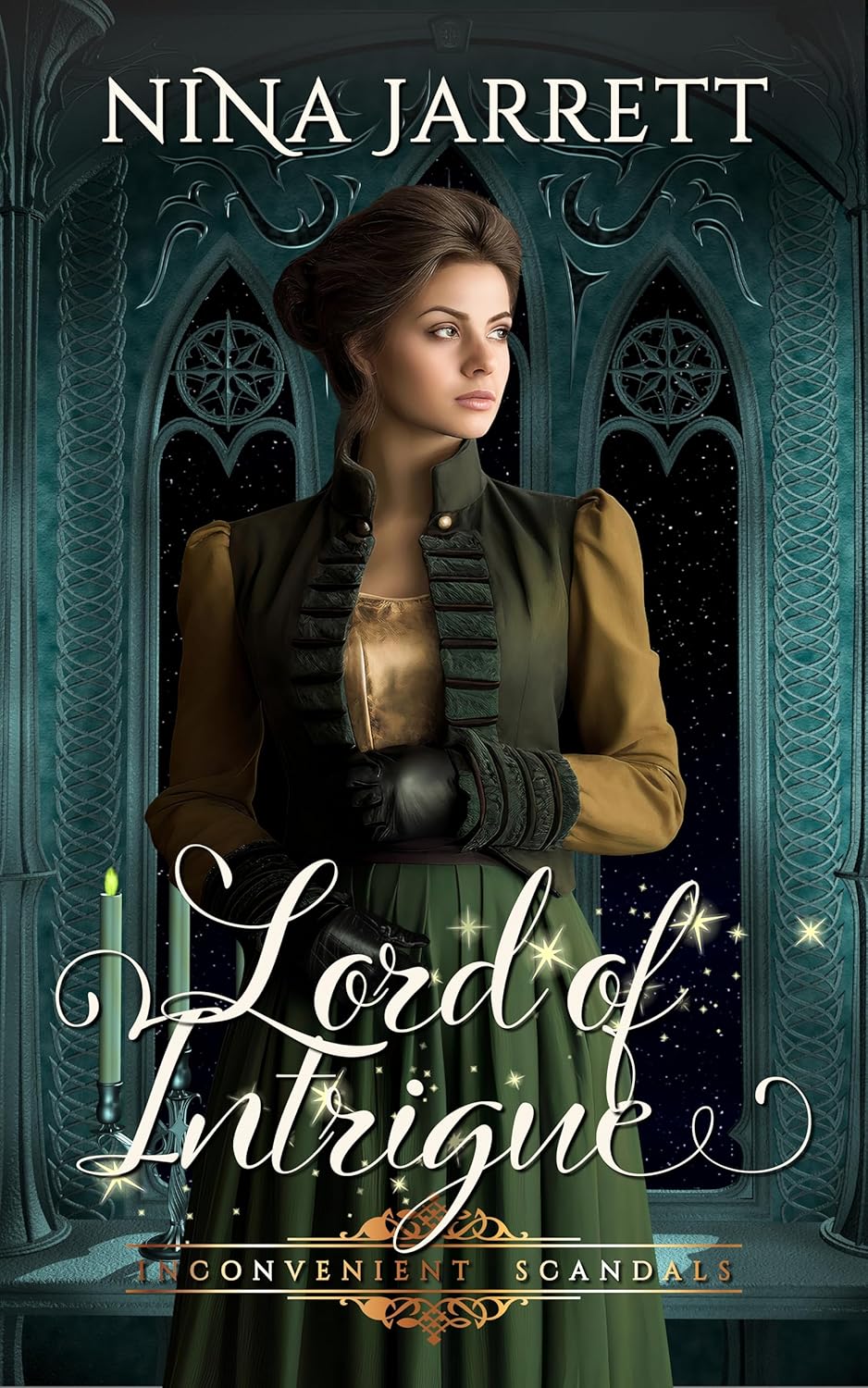 Nina Jarrett Lord of Intrigue paperback front cover featuring historical regency romance artwork