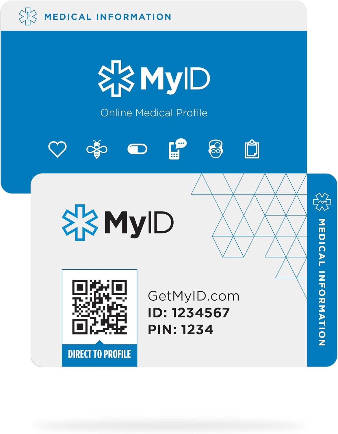 MyID Medical ID Wallet Card, ICE Contact Card, Store All of Your Medical Information for Emergencies - Image 1