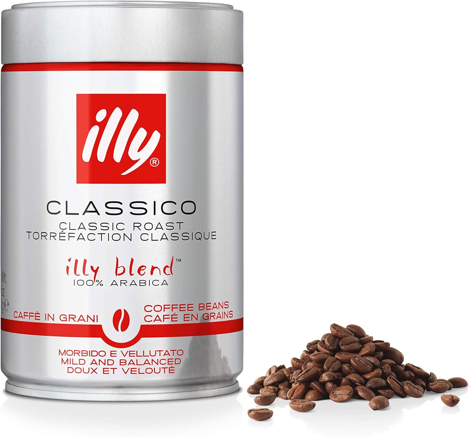 Illy Regular Coffee Beans, 250 Gram, Can, Vegetarian - Image 1