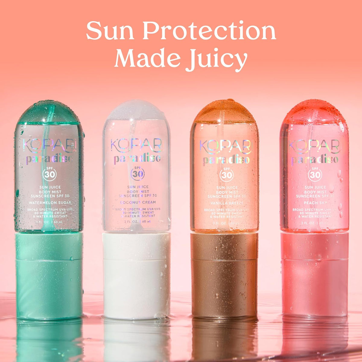 Kopari Paradiso Sun Juice clear mist sunscreen full product presentation