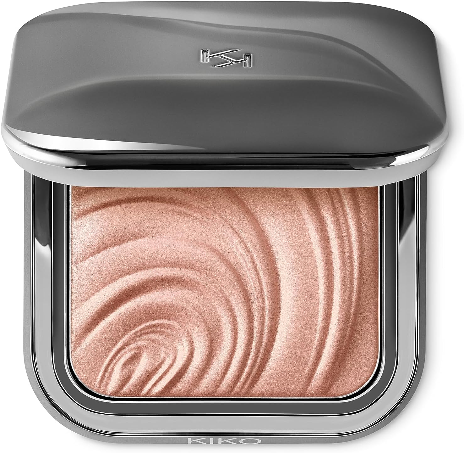 KIKO Milano Glow Fusion Intense Powder Highlighter front view of reflective compact makeup