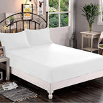 Elegant Comfort premium queen white fitted sheet folded