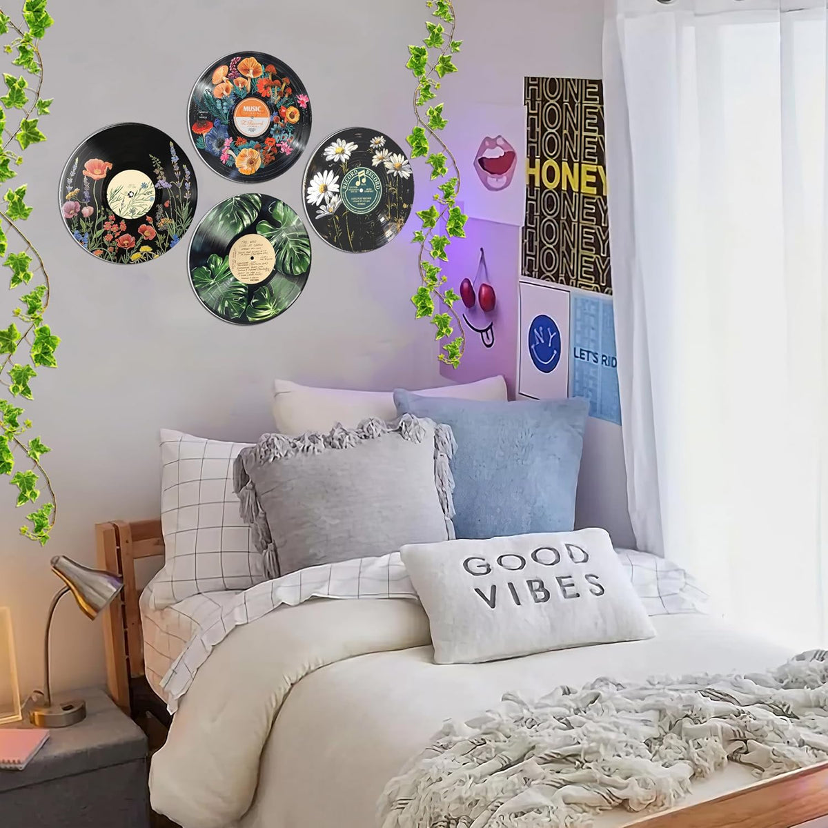 HK Studio botanical vinyl style record decor texture detail