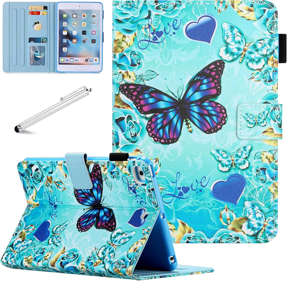 Fancity iPad Mini Crystal Butterfly case front view