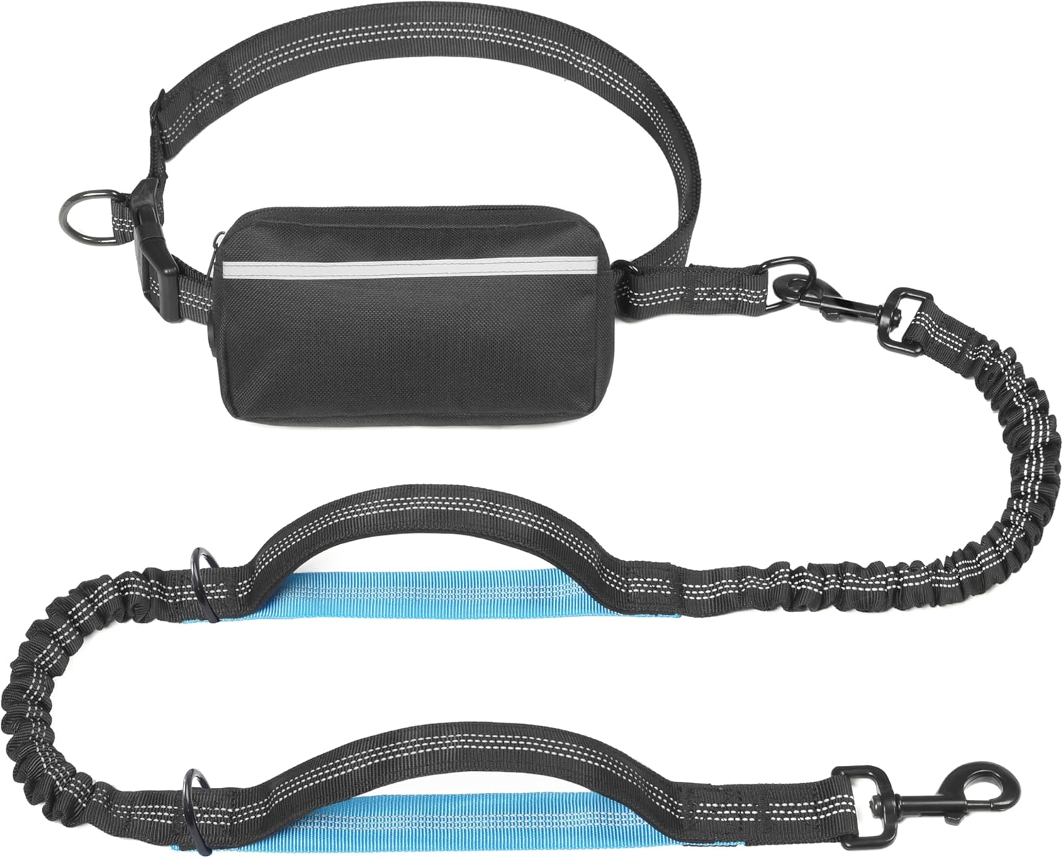 Iyoshop hands free dog leash with zipper pouch front view