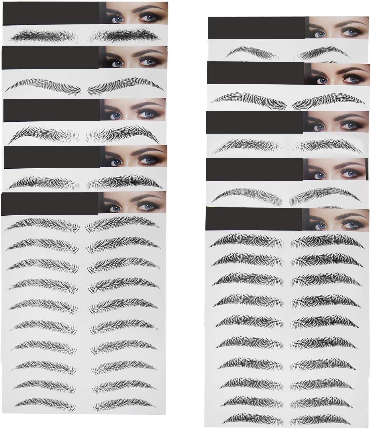 Micro Traders 6D eyebrows stickers front view packaging