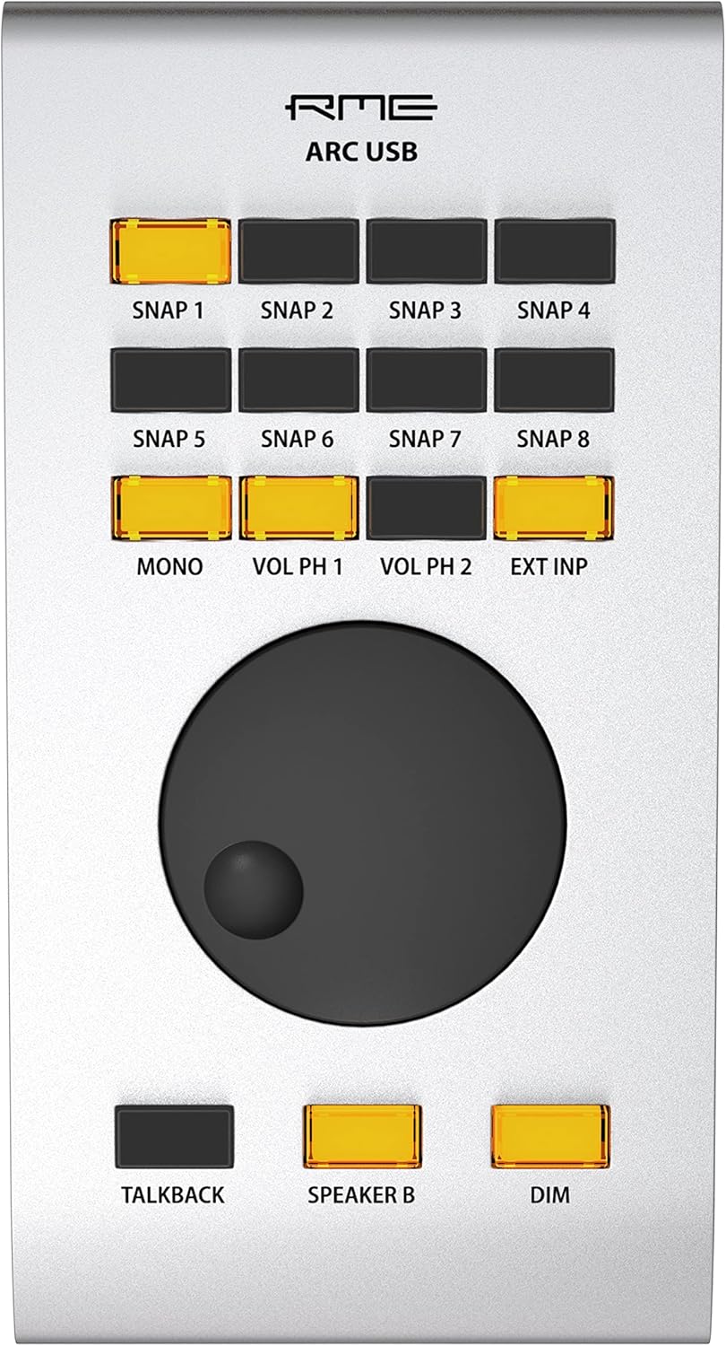 RME ARC-USB advanced remote control front view showing control wheel and keys