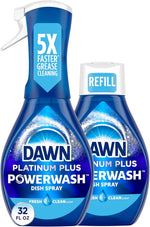 Dawn dish spray bottle demonstrating spray activated suds