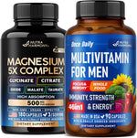 Nutraharmony Magnesium Complex and Multivitamins for Men Capsules front view health supplement bottle