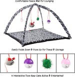 Petmaker collapsible cat playground folded flat to demonstrate easy storage and portability.