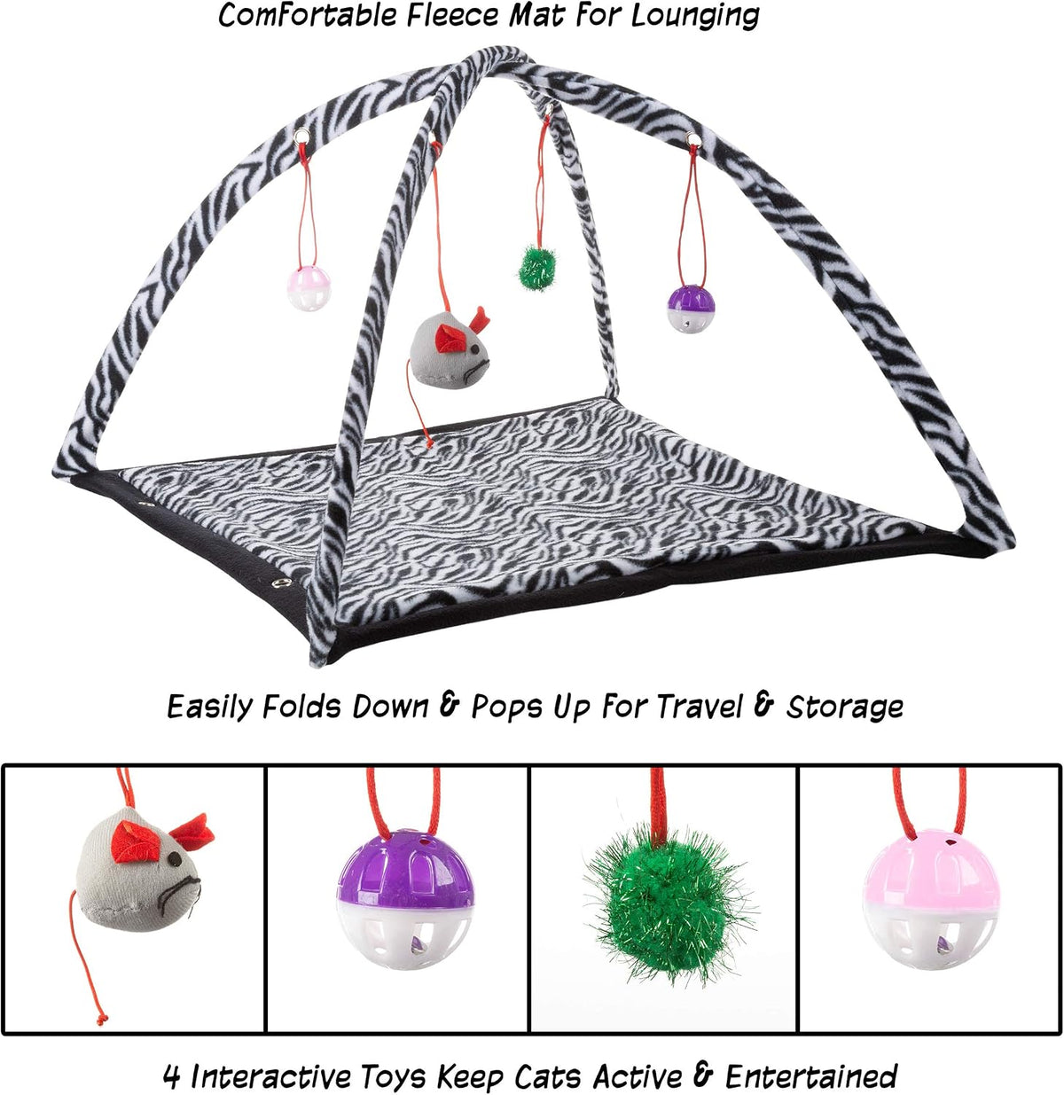 Petmaker collapsible cat playground folded flat to demonstrate easy storage and portability.