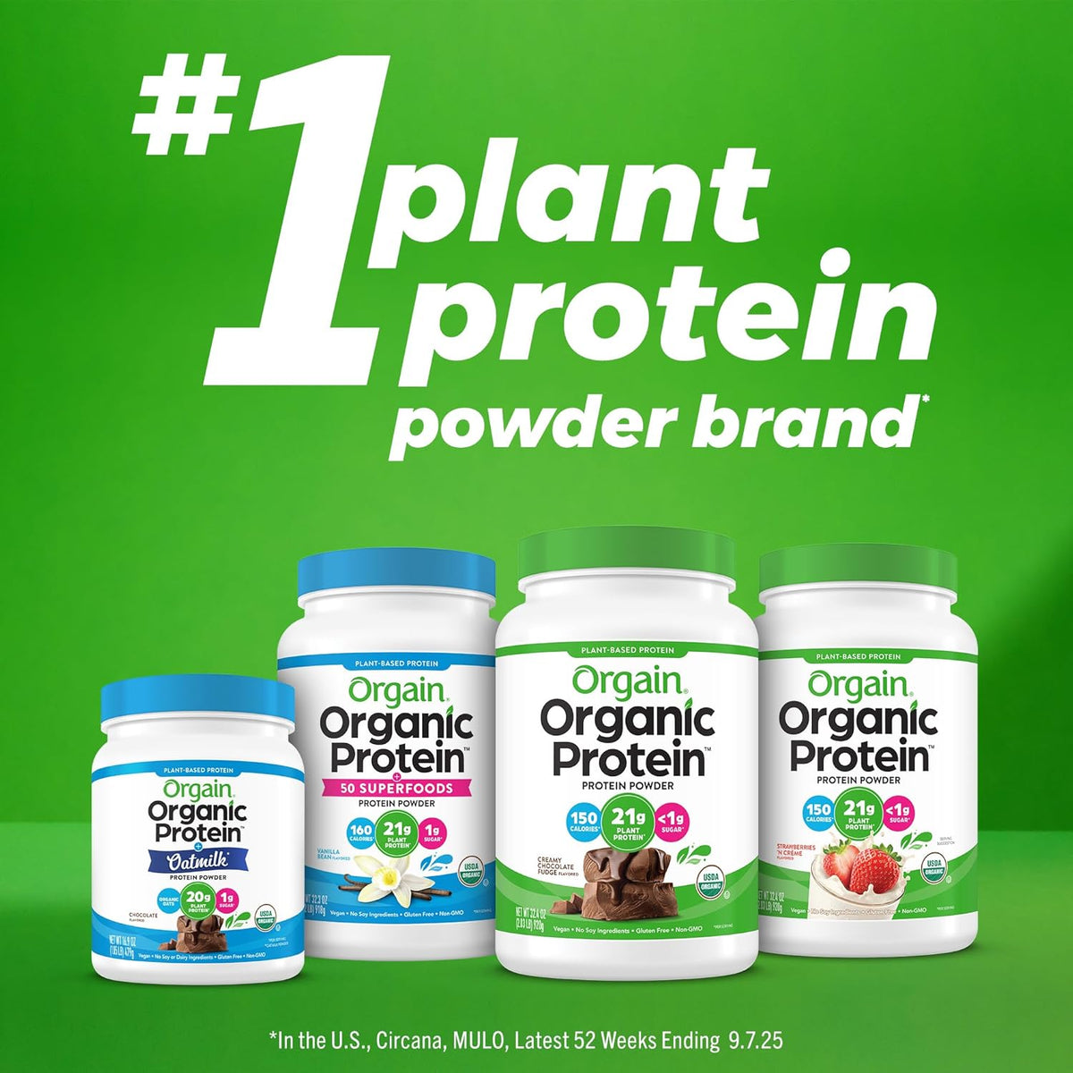 Orgain protein powder certification icons