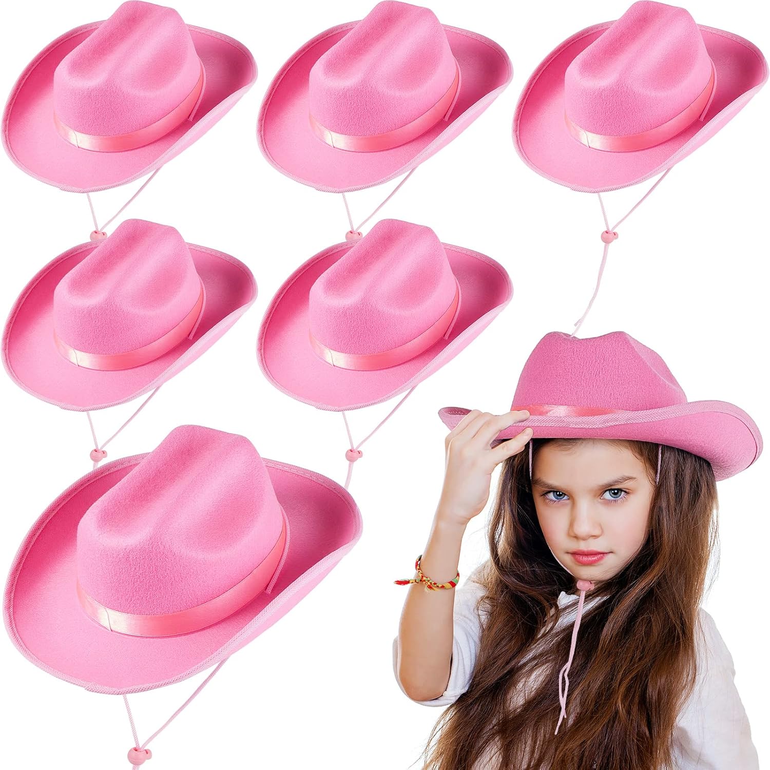 Hercicy kids cowboy hat set front view