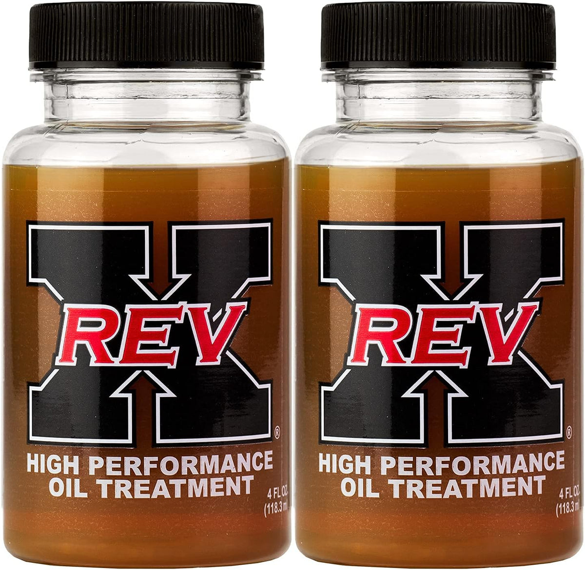 Rev X Stiction Fix Oil Treatment front view showing two 4 fluid ounce bottles