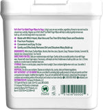 Close up of textured ear cleansing finger wipe