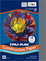 Tru-Ray Construction Paper 9x12 Slate front view