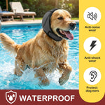 Faluckyy sound-absorbing ear covers for dogs protecting against fireworks and thunderstorm noise anxiety.