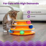 Premium plastic cat chase toy close up showing enclosed track layers
