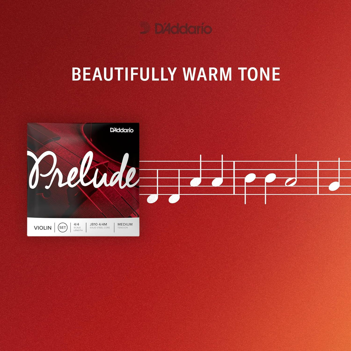 Detailed view of the silk wrapping on D'Addario Prelude violin strings