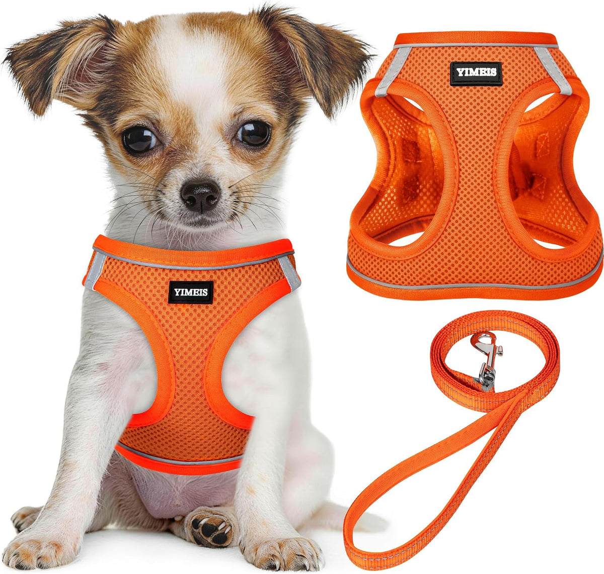 No Pull Dog Puppy Harness and Leash Set Reflective Mesh Vest Medium - Image 9