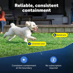 PetSafe waterproof receiver collar showing the contact points and charging port close up