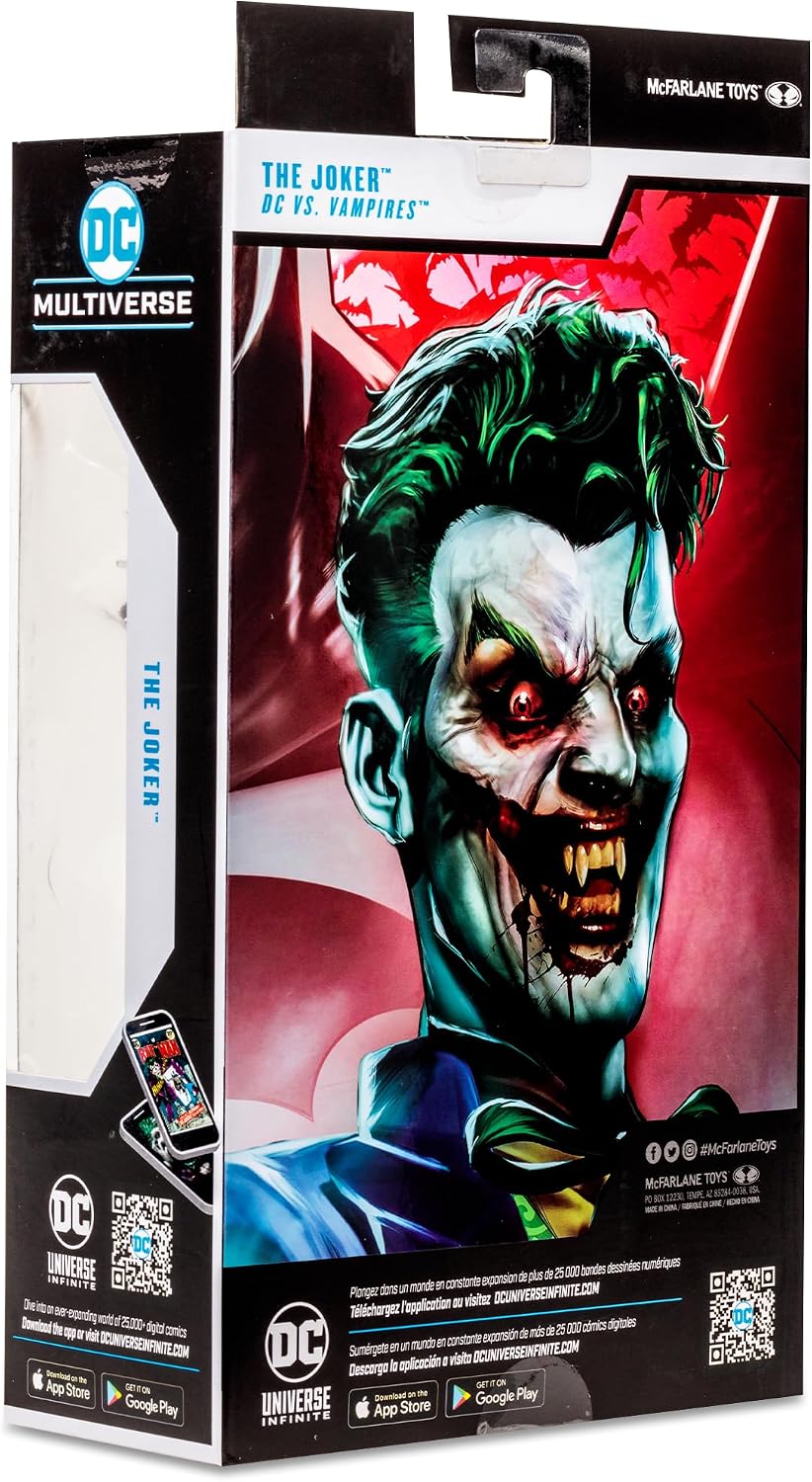 McFarlane Vampire Joker Gold Label figure packaging display