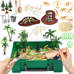 Jenaai dinosaur sensory bin excavation kit with wooden fossils