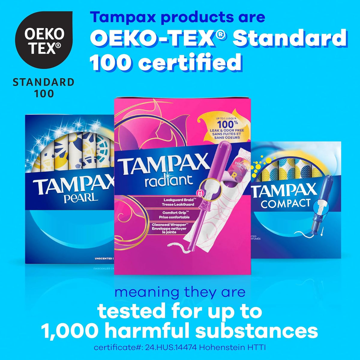 Tampax Pearl authentic USA imported box overview