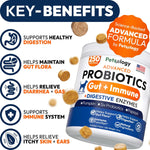 Side view of Petsology digestive enzymes for dogs
