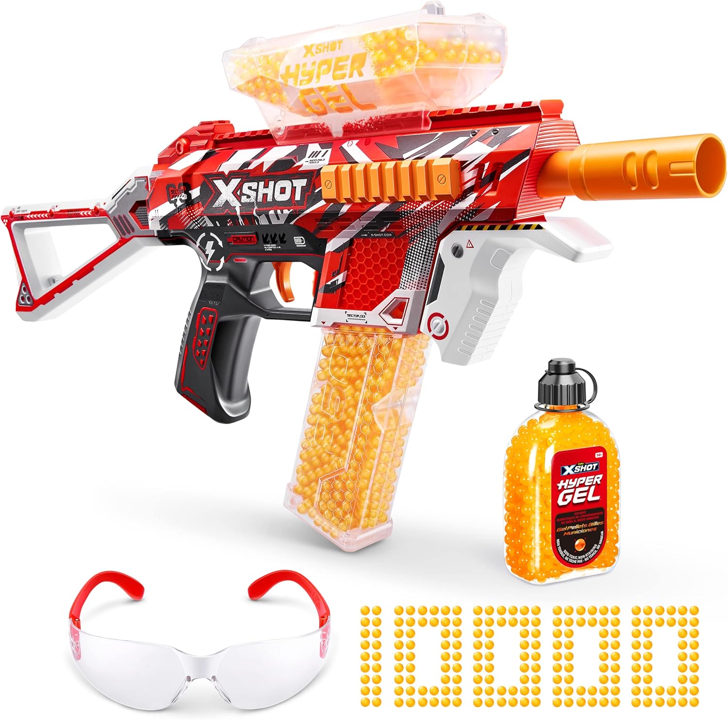 Zuru X-Shot Hyper Gel Trace Fire Blaster authentic imported automatic toy gun front view