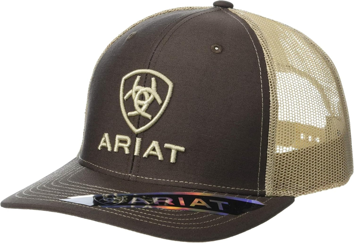 Ariat embroidered cap interior label and stitching details