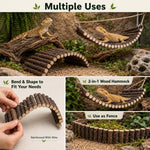 Flexible jungle vines for bearded dragon tank climbing