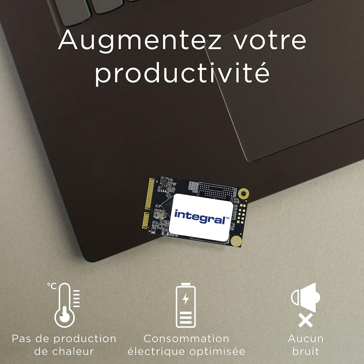 Integral mSATA internal storage drive label and capacity detail