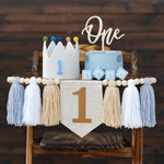 Juiizay baby boy first birthday decoration set front view